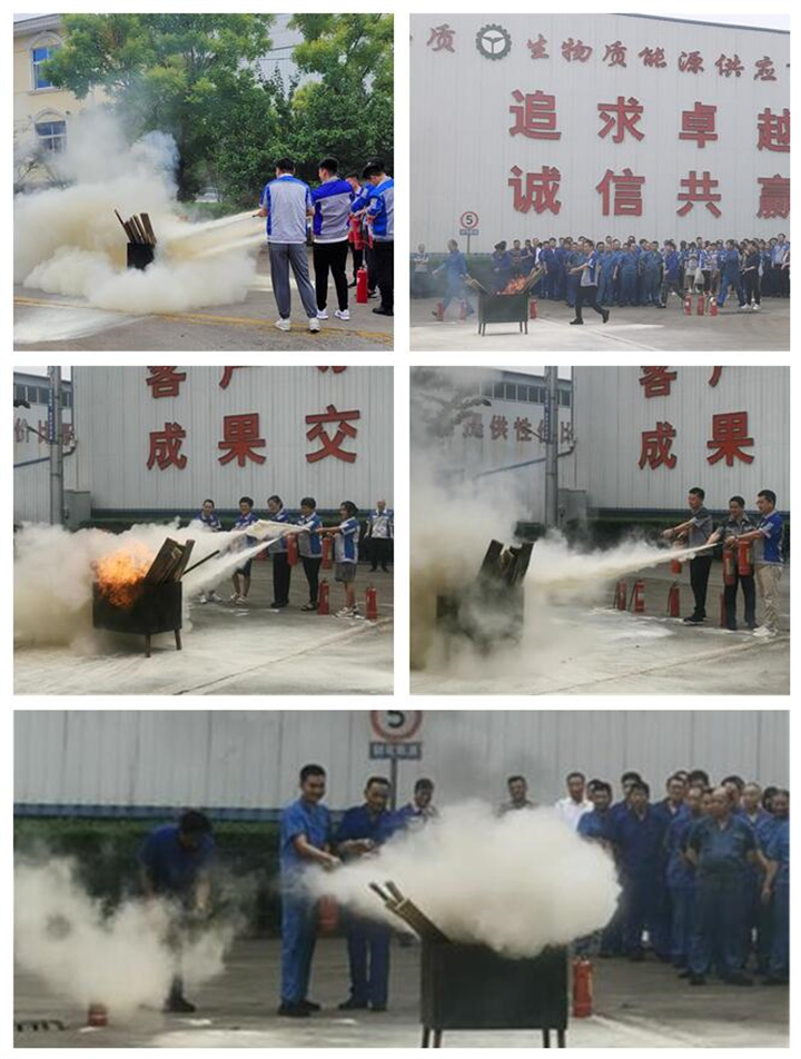 隨后，集團(tuán)消防安全員為廣大職工講解滅火器和消防水槍的使用方法，并現(xiàn)場(chǎng)演示。廣大員工積極參與到教學(xué)演練當(dāng)中，進(jìn)一步鞏固消防培訓(xùn)知識(shí)。